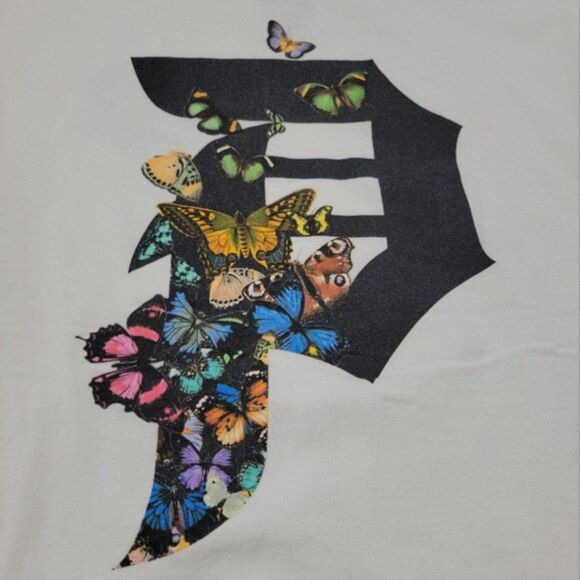 Primitive Skateboarding Shirt Size Small Long Sleeve T-Shirt Butterflies Graphic - Picture 6 of 8